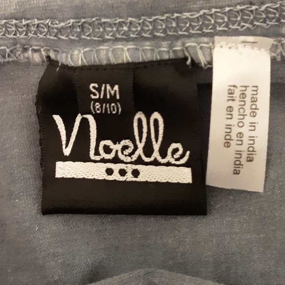 NOELLE DUSTY BLUE BATIK  PEASANT SKIRT, S/M - Picture 4 of 7